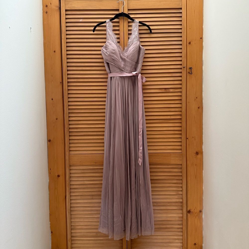 Hitherto Blush pink Bridesmaids maxi dress size 4